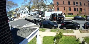 truck making tight turn on residential street Trucker shorten wheel base