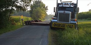 One tight spot. stuck between a truck and a hard spot